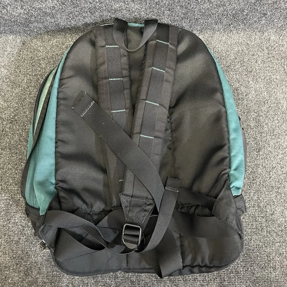 L.L. Bean ODJ86 Weekender Canvas‎ Backpack Green/BLK Vintage Hiking Travel Bag